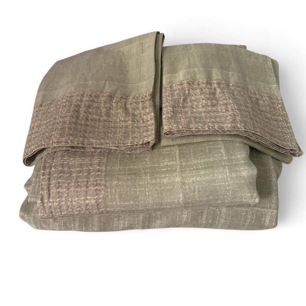 Lacoste King Complete Set Flat Fitted Pillowcases Olive 💯 cotton sheet